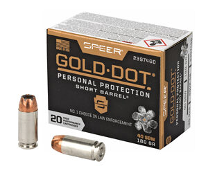 SPR GOLD DOT 40SW 180GR HP SB 20/200