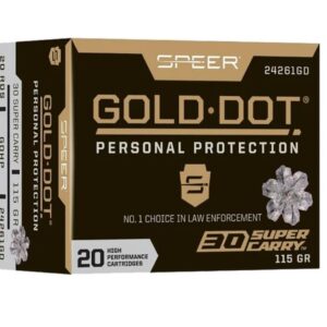 SPEER AMMUNITION GOLD DOT 30SC 115GR HP 20/200