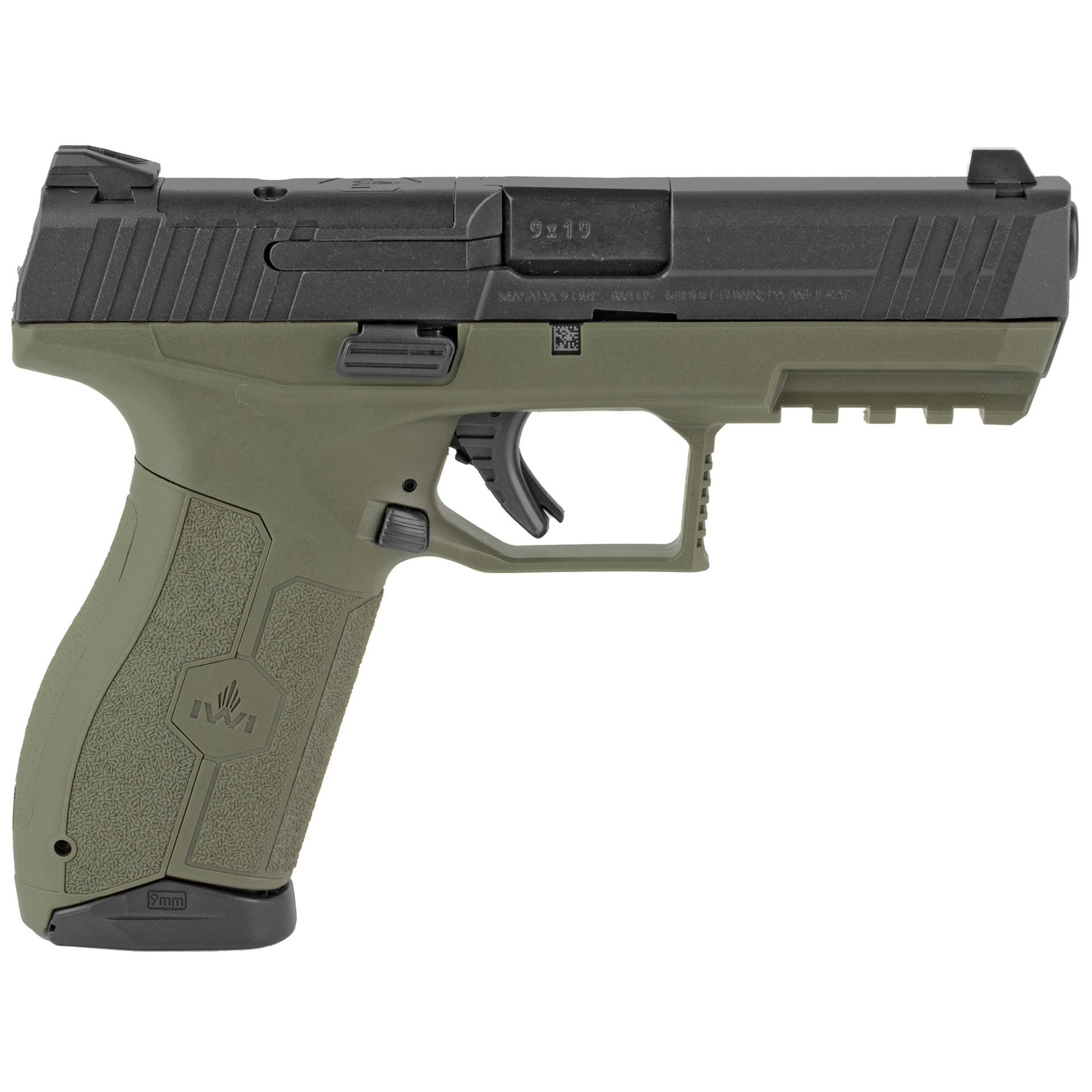 IWI MASADA Optics Ready Pistol OD Green 9mm 4.1" Barrel (2) 17RD Mag 3Dot Sight - Image 2