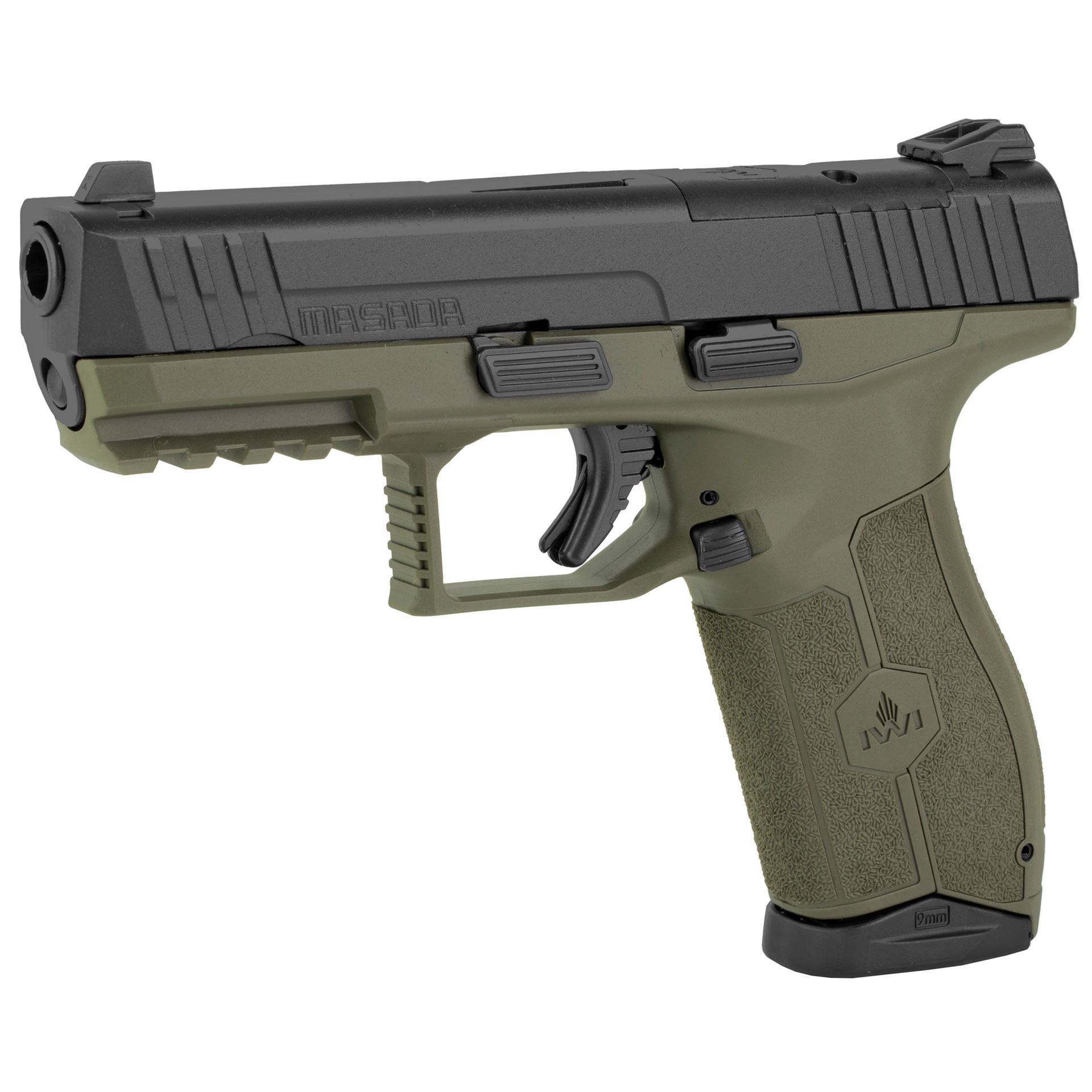 IWI MASADA Optics Ready Pistol OD Green 9mm 4.1" Barrel (2) 17RD Mag 3Dot Sight - Image 3