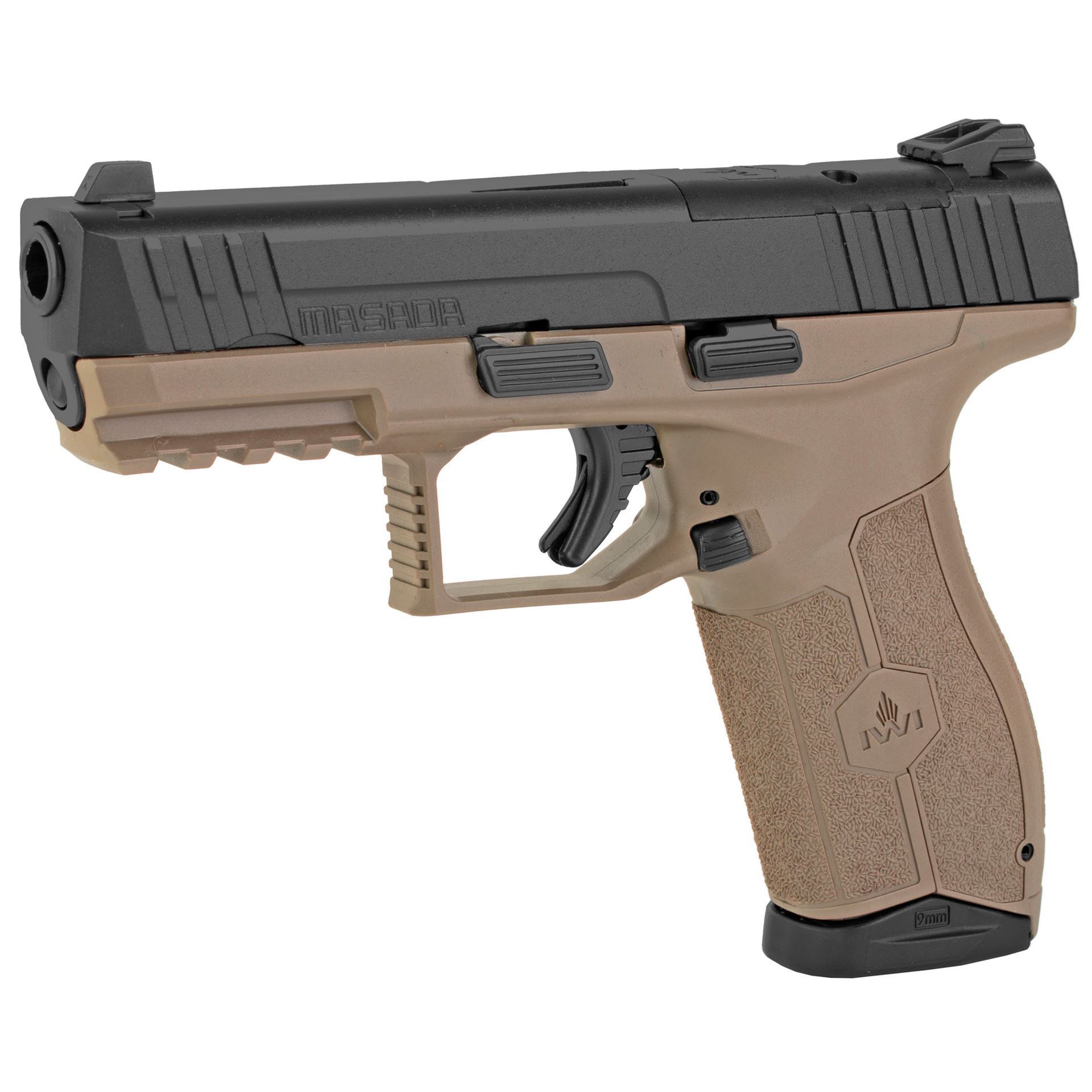 IWI MASADA Optics Ready Pistol Flat Dark Earth 9mm 4.1" Barrel (2) 17RD Mag 3 Dot Sight - Image 3