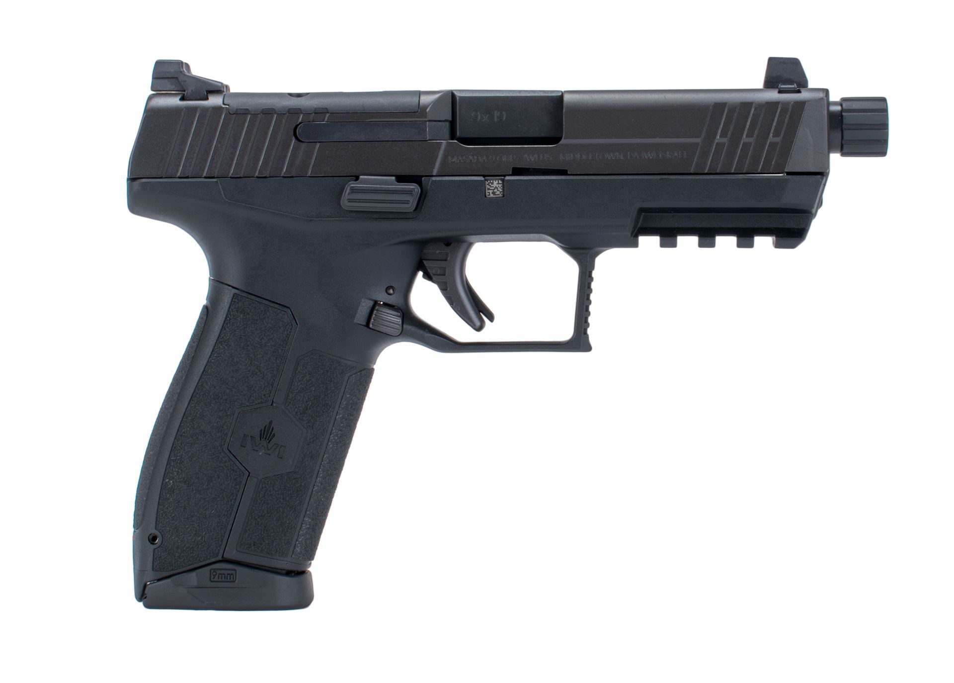 IWI MASADA Optics Ready Pistol 9mm 4.6" Threaded Barrel (2) 17RD Mag 3Dot Sight