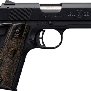 BROWNING 1911-22 BLACK LABEL - COMPACT 22LR 3.62" FS BLK/LAM