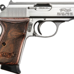 WALTHER PPK/S 380ACP SS FS - 7-SHOT WOOD GRIPS