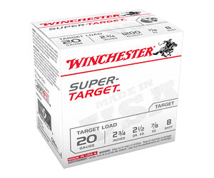 WIN SUPERTRGT 20GA 2.75" #8 25/250