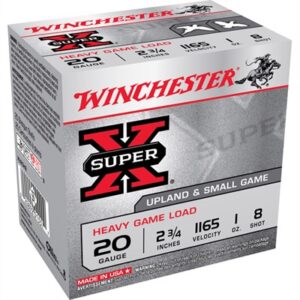 SUPER-X GAME LOAD 20GA 2-3/4'' 1 OZ #8 SHOT 25/BOX