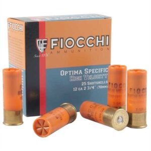 FIOCCHI 12HV HIGH VELOCITY 12GA 2 3/4    1 1/4OZ #4 25/BX