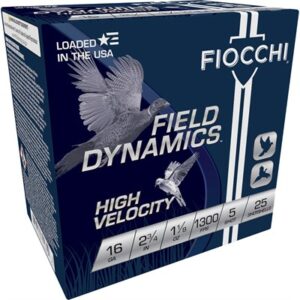 FIOCCHI HIGH VELOCITY AMMO 16GA 2-3/4'' 1-1/8OZ #5 SHOT 25/BX