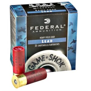 FEDERAL GAME SHOK HI BRASS 20GA 2.75'' 1OZ #4 25/BX
