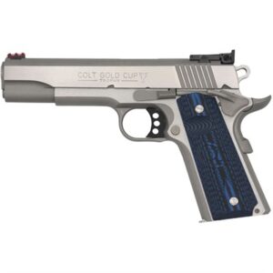 GOLD CUP LITE 38 SUPER 5'' BBL (1)9RD MAG STAINLESS/BLUE