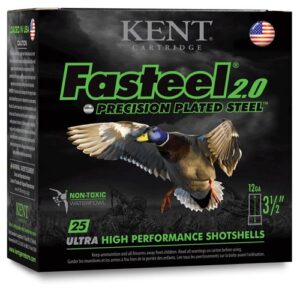 FASTEEL 2.0 PRECISION PLATED STEEL SHOTSHELLS - 12 GA, 3", 1-3/8OZ, 4 SHOT, 1300 FPS, 25/BX