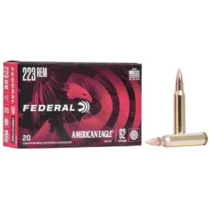 Federal American Eagle Rifle Ammunition .223 Rem 62 gr FMJ 3020 fps - 20/rd