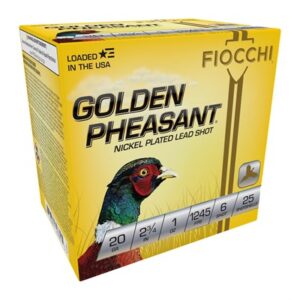GOLDEN PHEASANT 20GA 2-3/4'' 1 OZ #6 NICKEL PLATED SHOT 25/BX