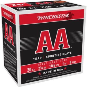 AA SPORTING CLAYS 20 GAUGE 2-3/4'' 1OZ #8 SHOT 25/BOX