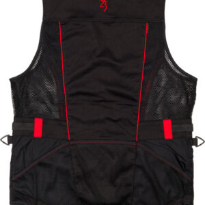 BROWNING ACE SHOOTING VEST - R-HAND SM BLACK/RED TRIM