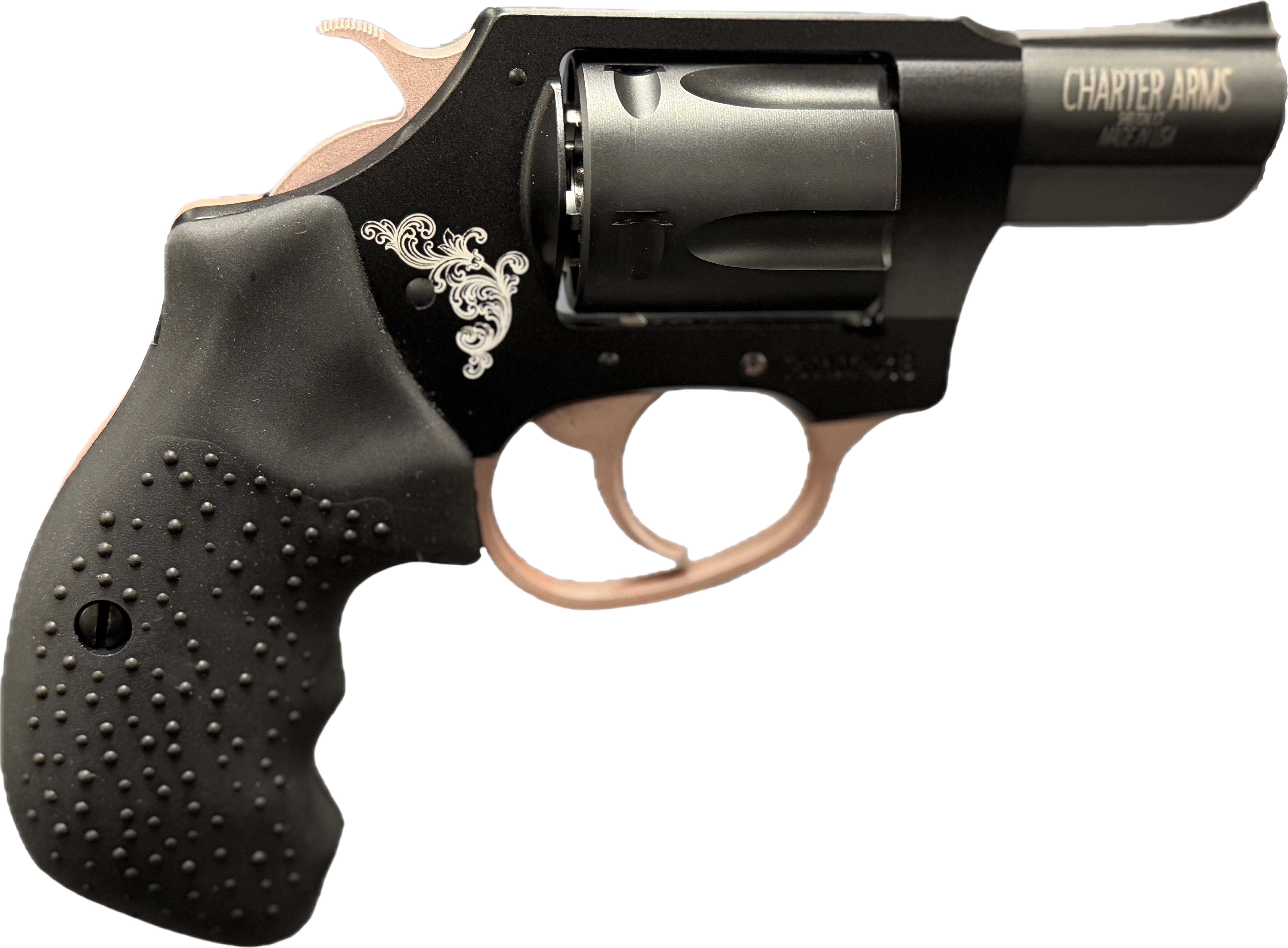 CHT COUGAR 38SP 2 BLK/ROSE GD" - Charter Arms